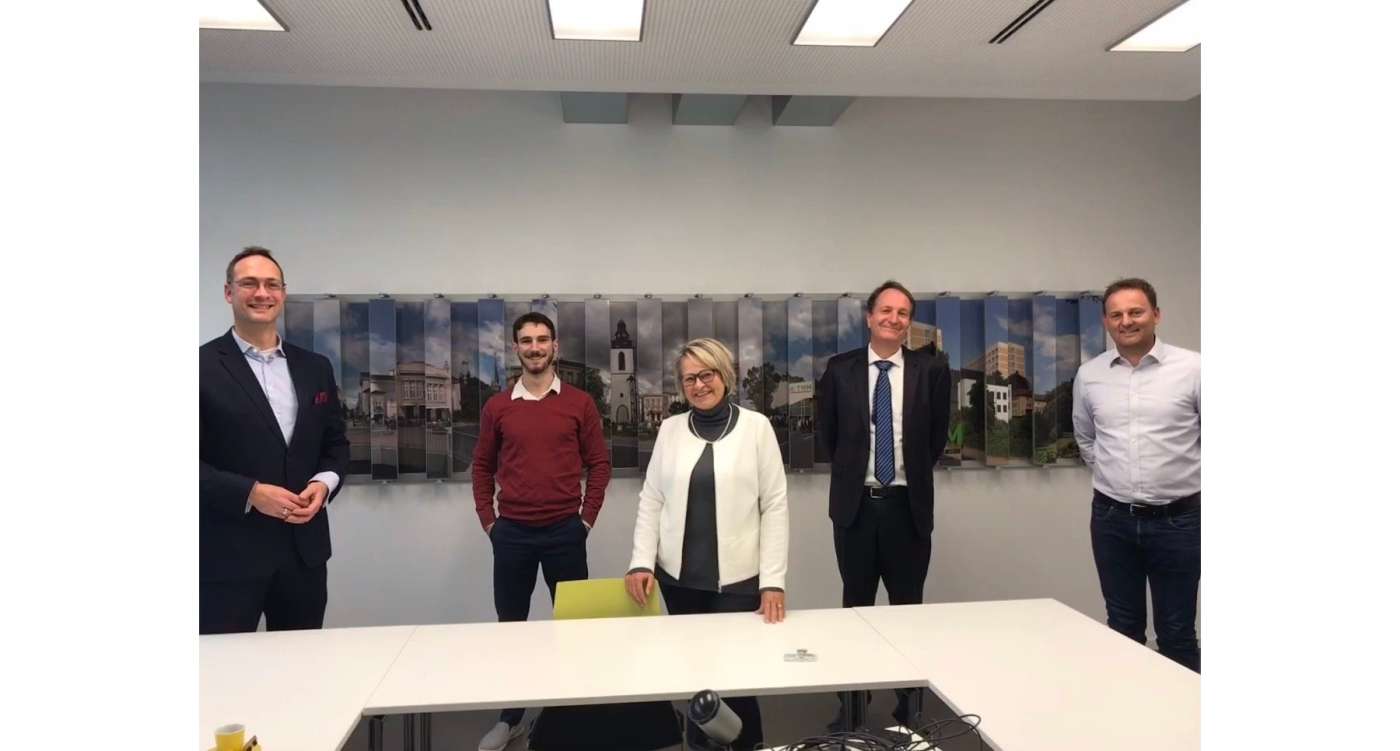 V. l. n. r.: Dr. Markus A. Schmidt, Ilie Ploscaru, Beate Hammerla, Prof. Olaf Berger, Helge Müller.